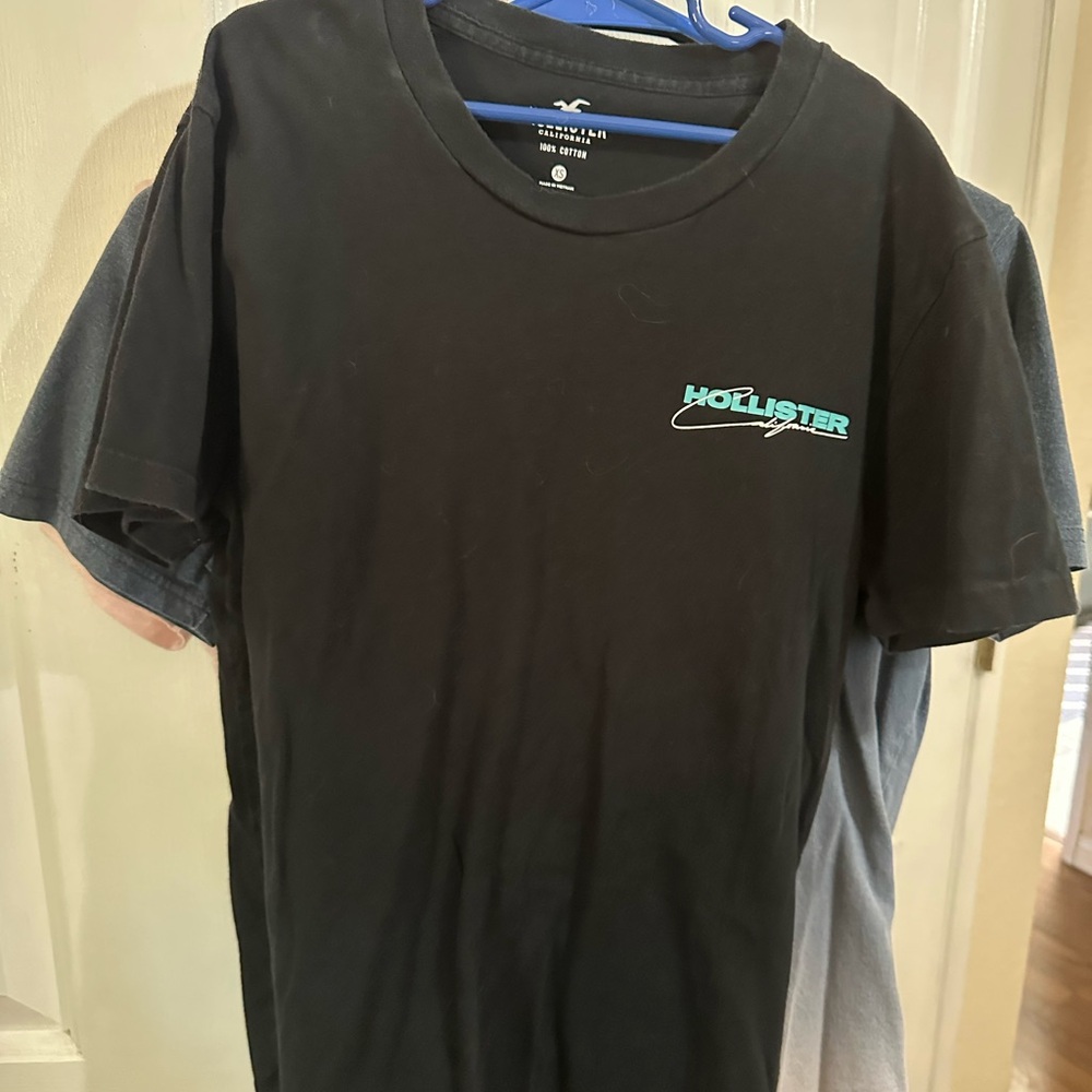 Hollister Black Short Sleeve Tee Classic Crew Neck